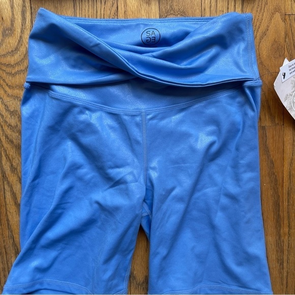 NEW Sage Workout Set Bike Shorts and Sporta Bra Granada Sky Size Small NWT - Picture 5 of 8